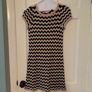 Lilly Pulitzer Navy/ Gold chevron dress